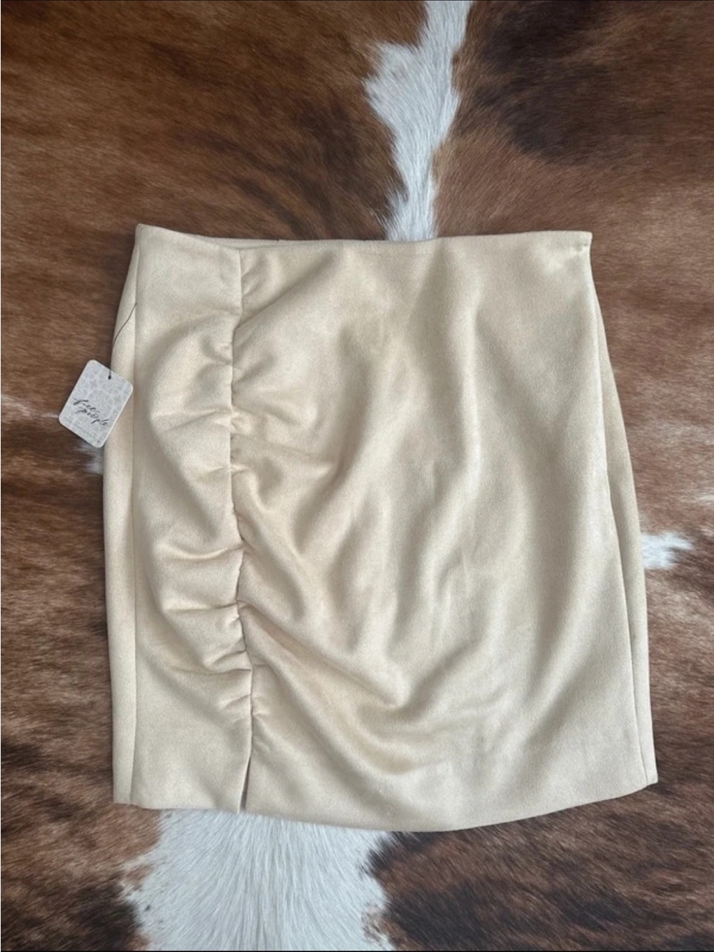 Free People Ruched Front Mini Skirt